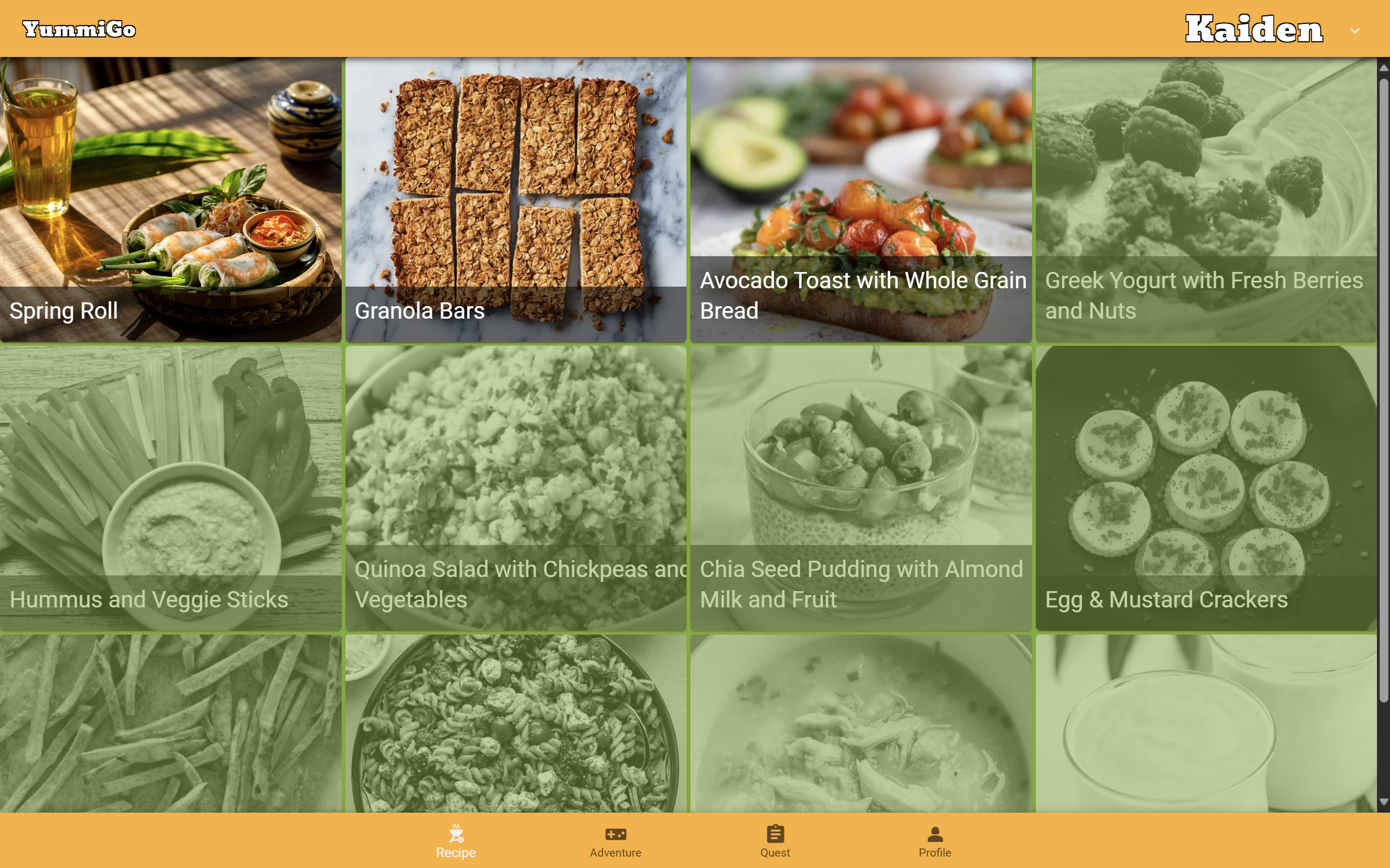 YummiGo Final Recipe Page